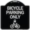 Signmission Bicycle Parking W/ Cycle and LockHeavy-Gauge Aluminum Architectural Sign, 18" x 18", BS-1818-24321 A-DES-BS-1818-24321 - alternate 1